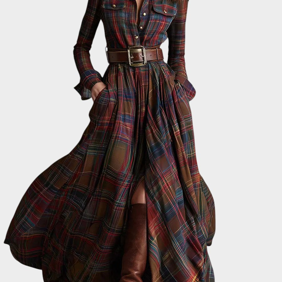 Beatriz™ ❘ Robe longue à carreaux