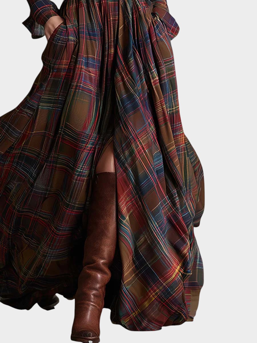 Beatriz™ ❘ Robe longue à carreaux