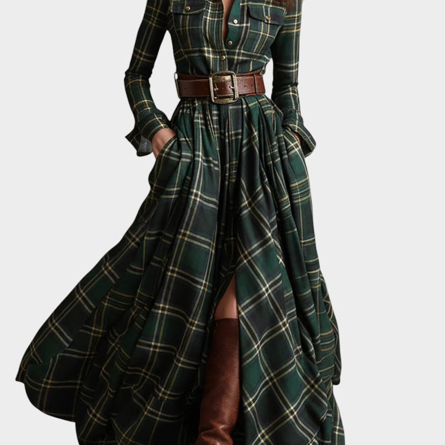 Beatriz™ ❘ Robe longue à carreaux