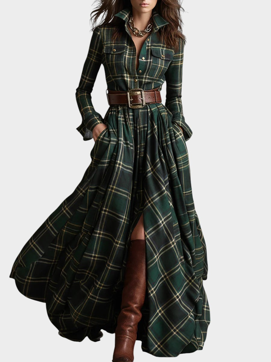 Beatriz™ ❘ Robe longue à carreaux