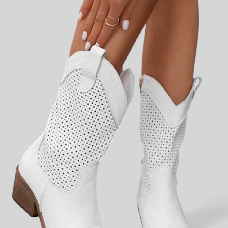 Bottes de Cow-boy Modernes Annalla avec Fermeture Éclair Latérale