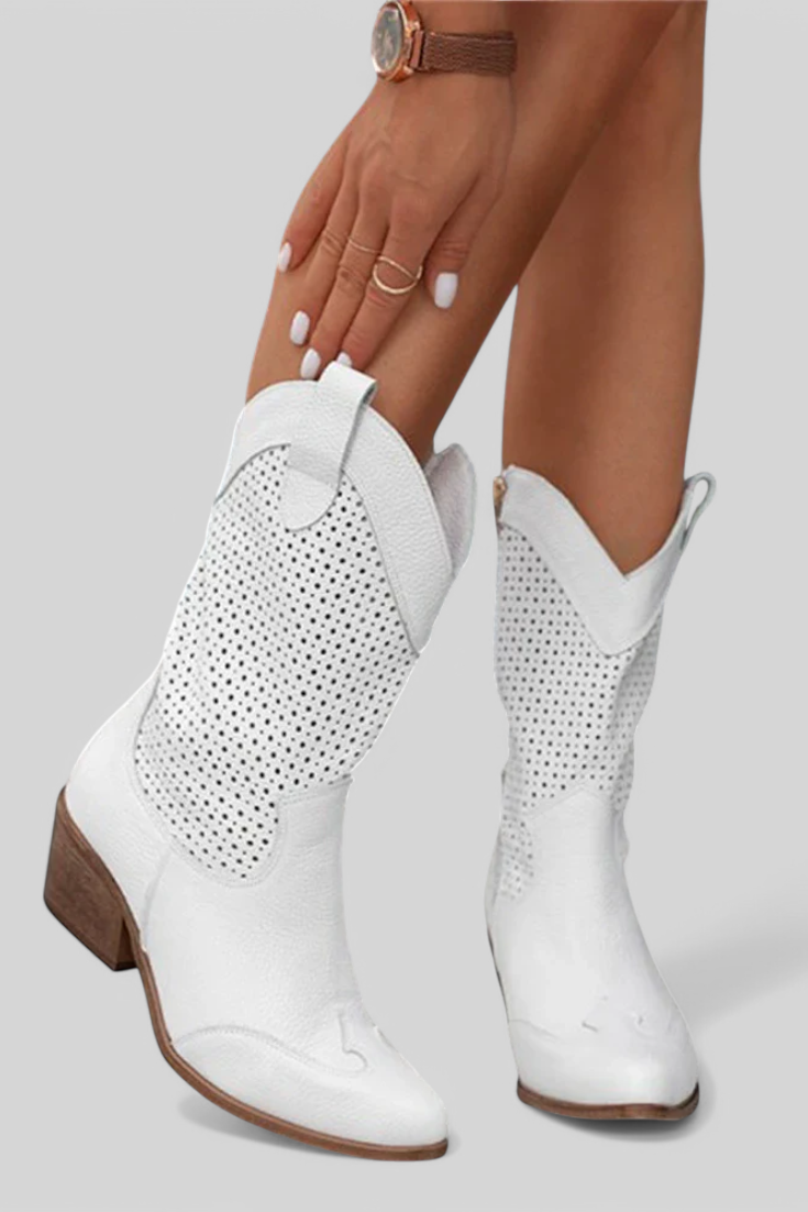 Bottes de Cow-boy Modernes Annalla avec Fermeture Éclair Latérale