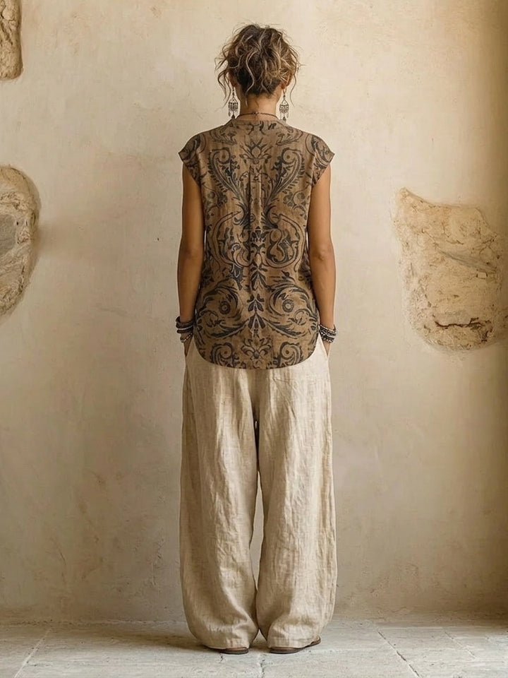 Ensemble Naturel 3 Pièces™ - Mélange de Coton et Lin Premium