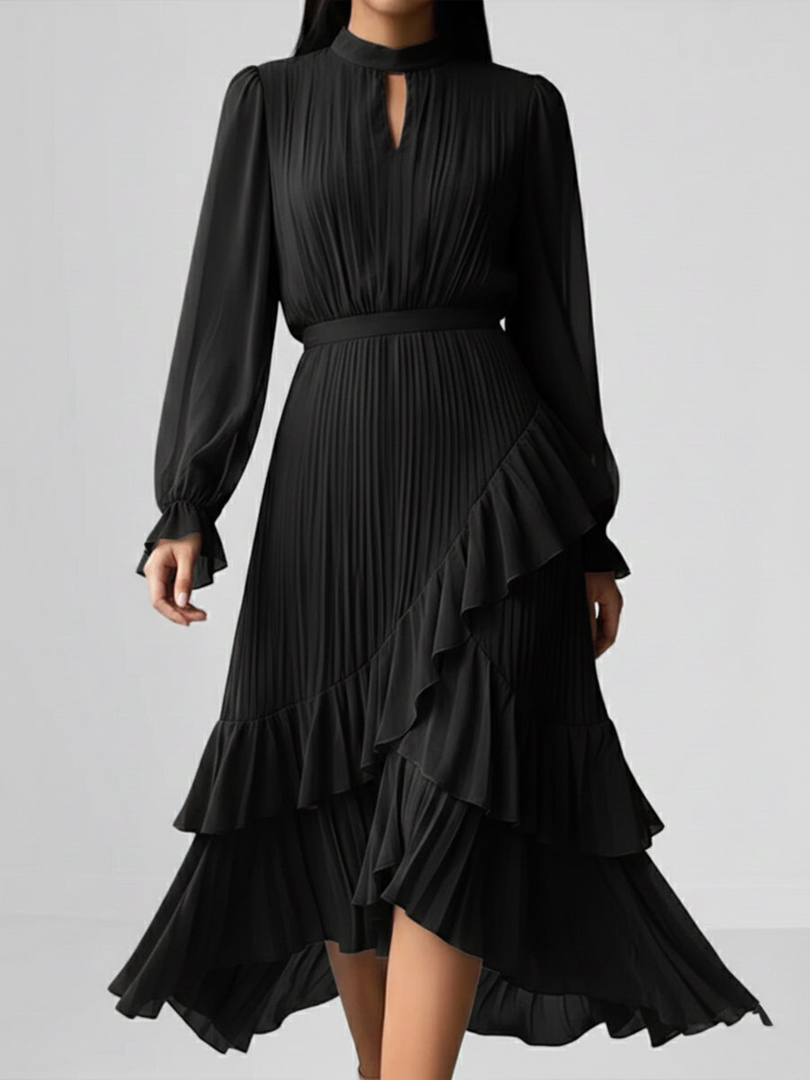 Robe en Chiffon Plissé Élégante