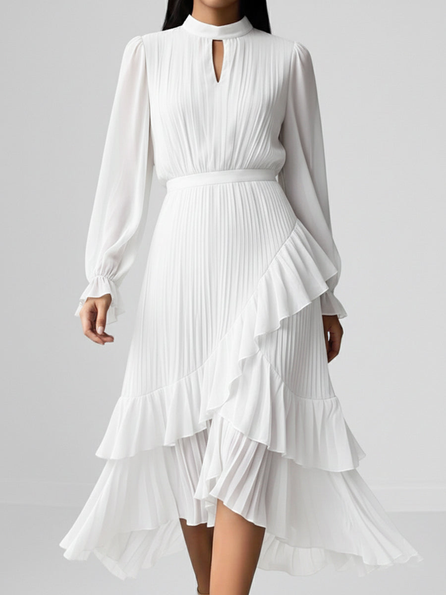 Robe en Chiffon Plissé Élégante