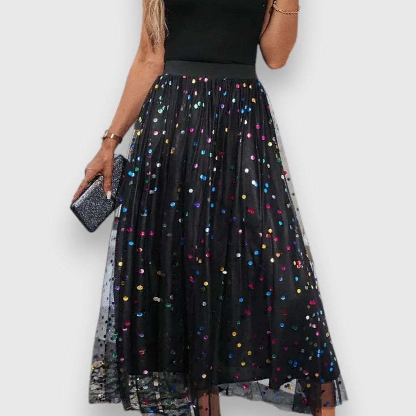 Jupe à Pois Colorée Claire