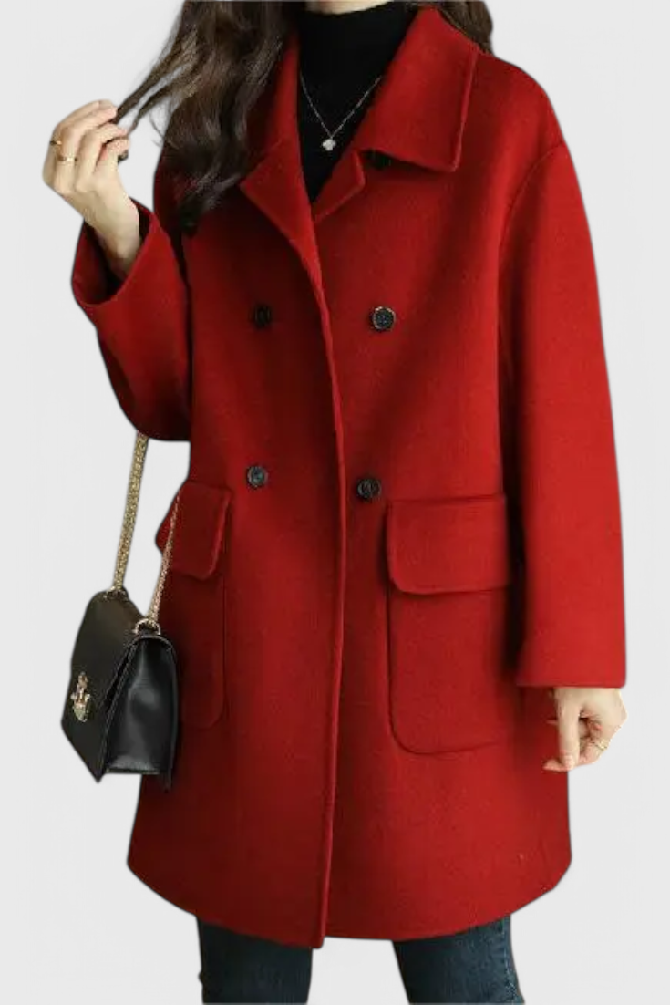 Camille | Manteau en Laine Classique à Double Boutonnage