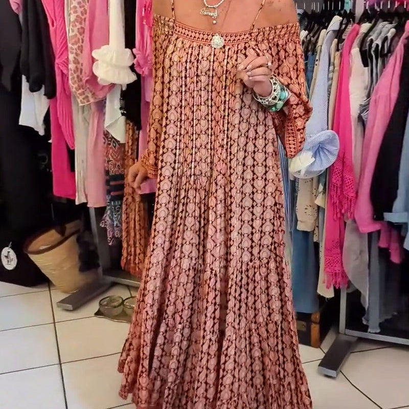 Robe Ample À Bretelles Style Bohème