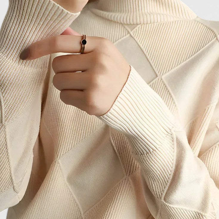 Jasmine | Pull à Col Roulé en Cachemire