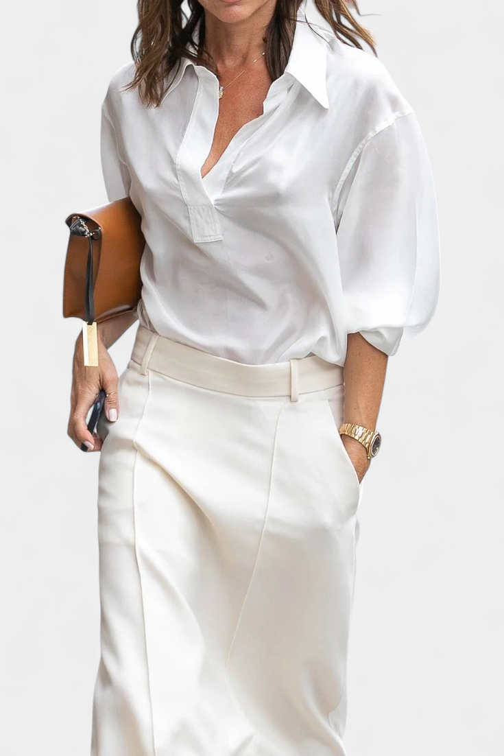 Jupe Ada H-Line Unie avec Style Urbain Moderne