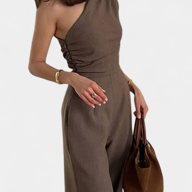 Magnolia Mono Élégant à Une Épaule avec Fronces