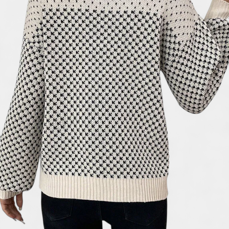 Rachael | Pull à Col Rond en Blocs de Couleur