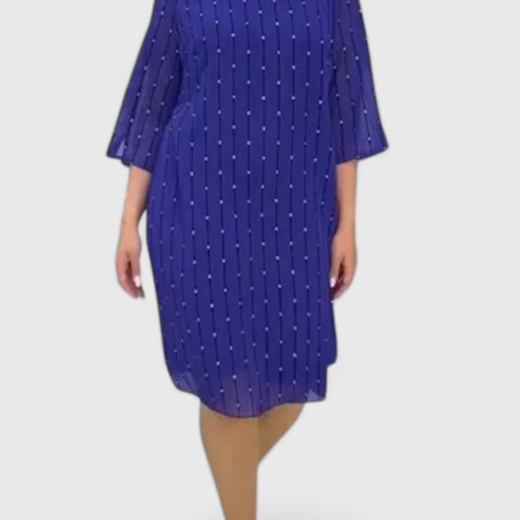 Robe Élégante en Georgette Polly avec Coupe Classique et Tombé Fluide