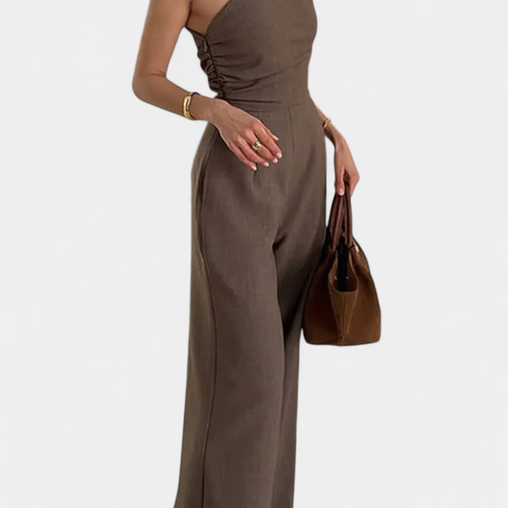 Magnolia Mono Élégant à Une Épaule avec Fronces