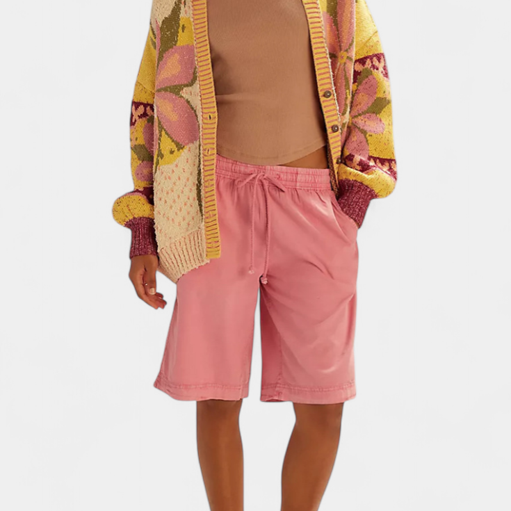 Casey | Gilet en Tricot avec Motif Floral et Coupe Ample