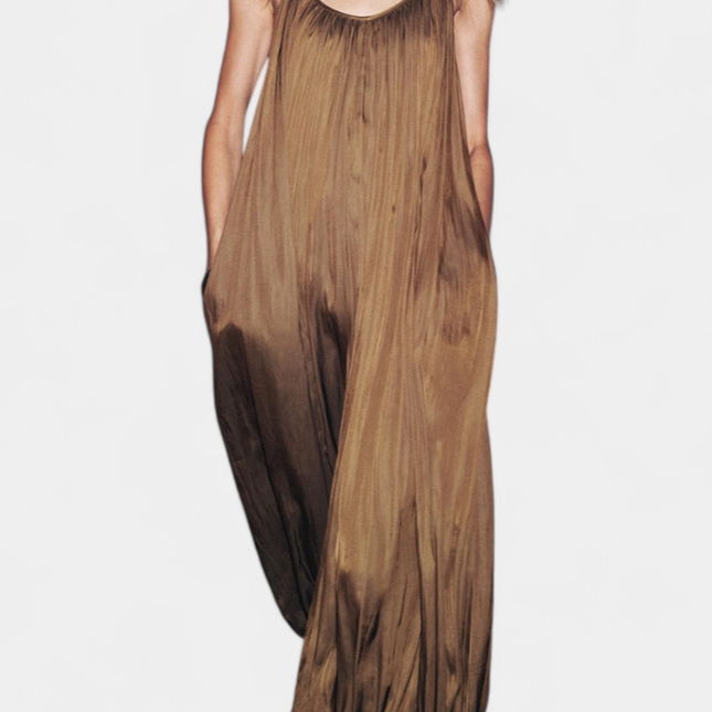 Combinaison Lucy Mono Long Plissé avec Silhouette Détendue