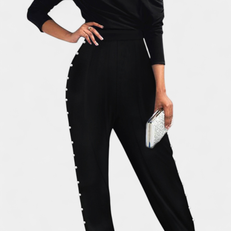 Brina Mono avec Épaule Découverte et Détails en Perles