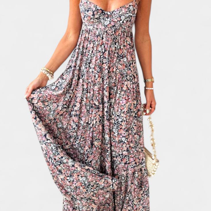 Robe Maxi Fleurie Reyna avec Dos Nu