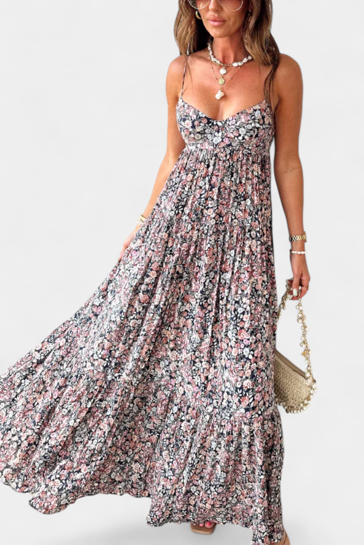 Robe Maxi Fleurie Reyna avec Dos Nu
