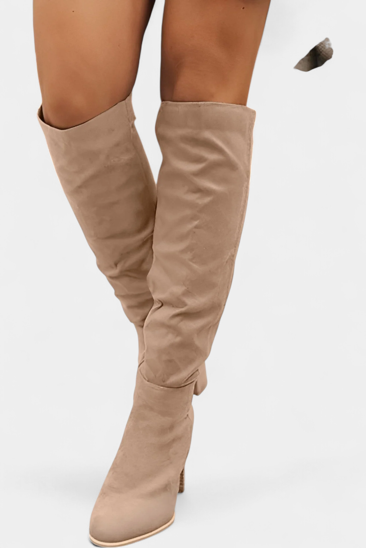 Calliope Bottes à Talon Épais jusqu'au Genou