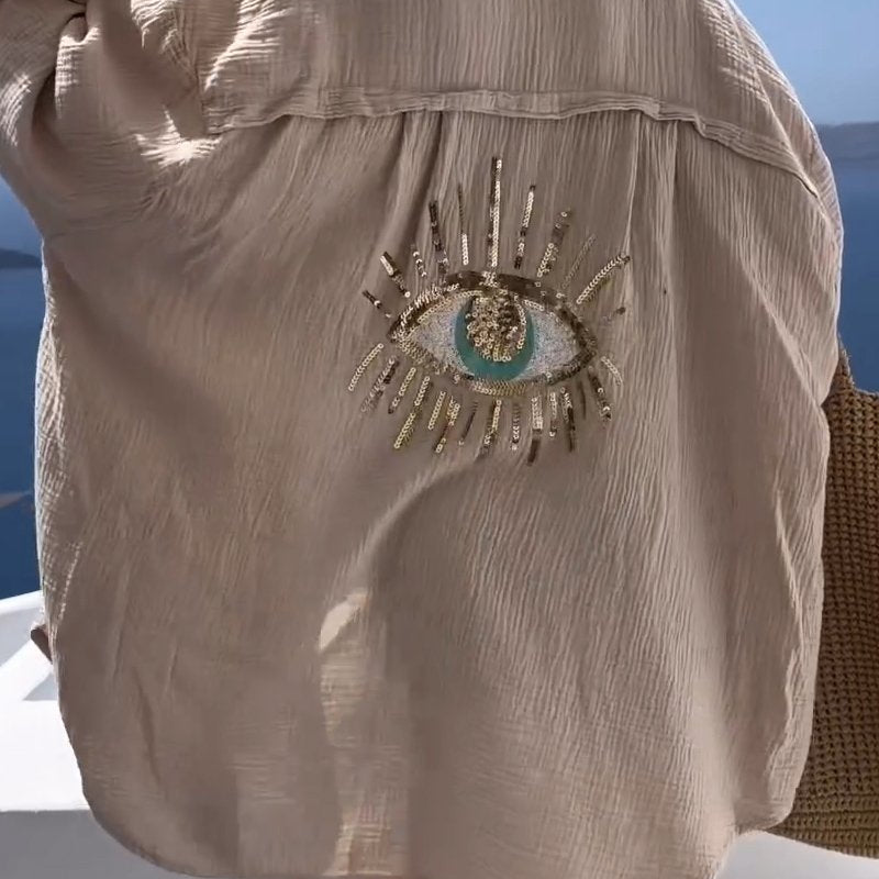 Eliza - Chemise Horus en coton grande taille