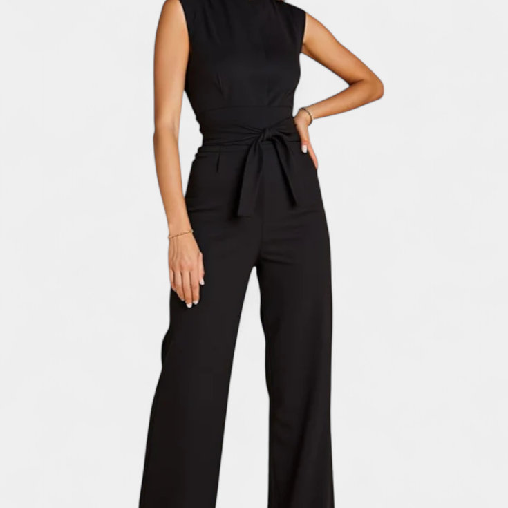 Combinaison Mono Sans Manches à Jambes Évasées