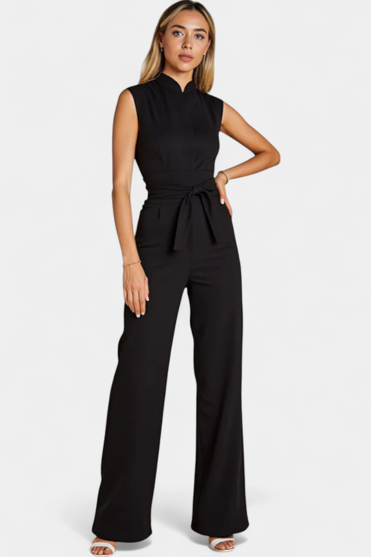 Combinaison Mono Sans Manches à Jambes Évasées