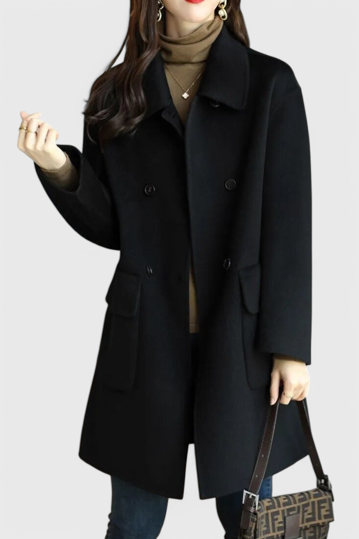 Camille | Manteau en Laine Classique à Double Boutonnage