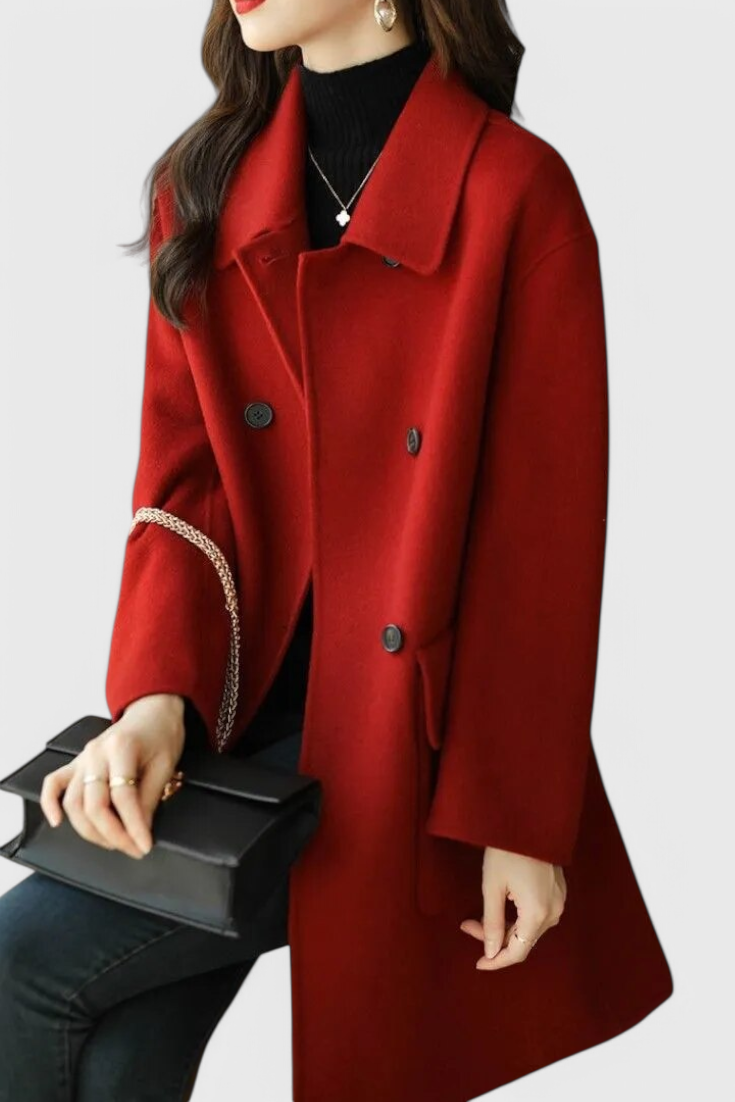 Camille | Manteau en Laine Classique à Double Boutonnage